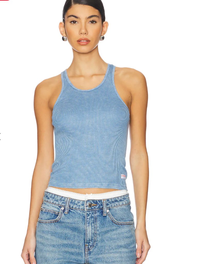 Nwt Alexander Wang Blue Classic Racer Tank Top Size: Xs